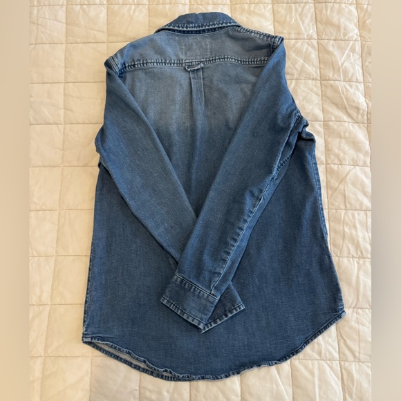 BCBGeneration - S - Blue Denim Button Down Shirt Jacket - Picture 5 of 6